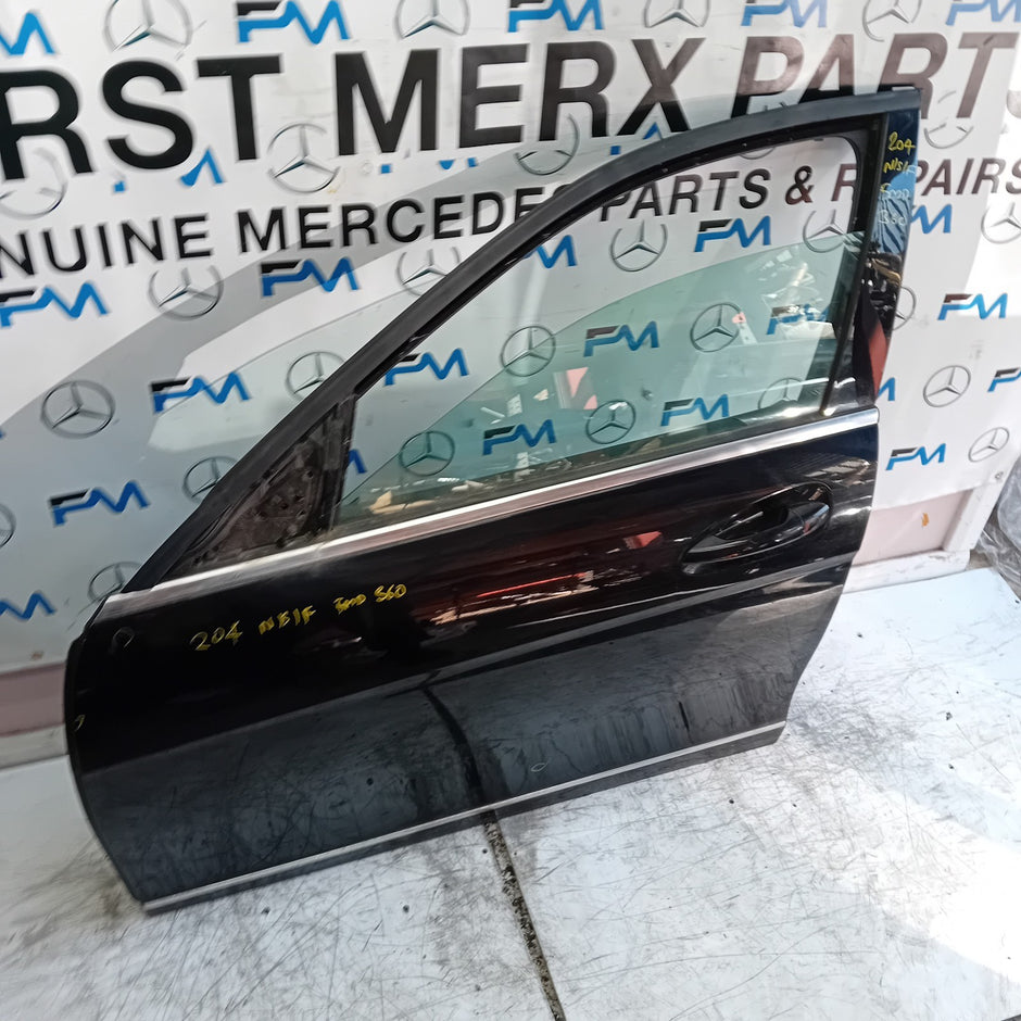 MERCEDES C-CLASS W204 SLN PASSENGER FRONT DOOR NSF 2008-14 BLACK COMPLETE FMD360