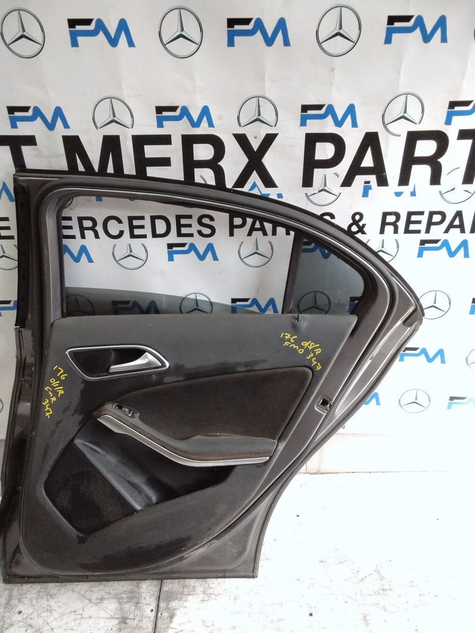 MERCEDES A-CLASS W176 DRIVER REAR DOOR OSR GREY 2012-18 COMPLETE FMD347