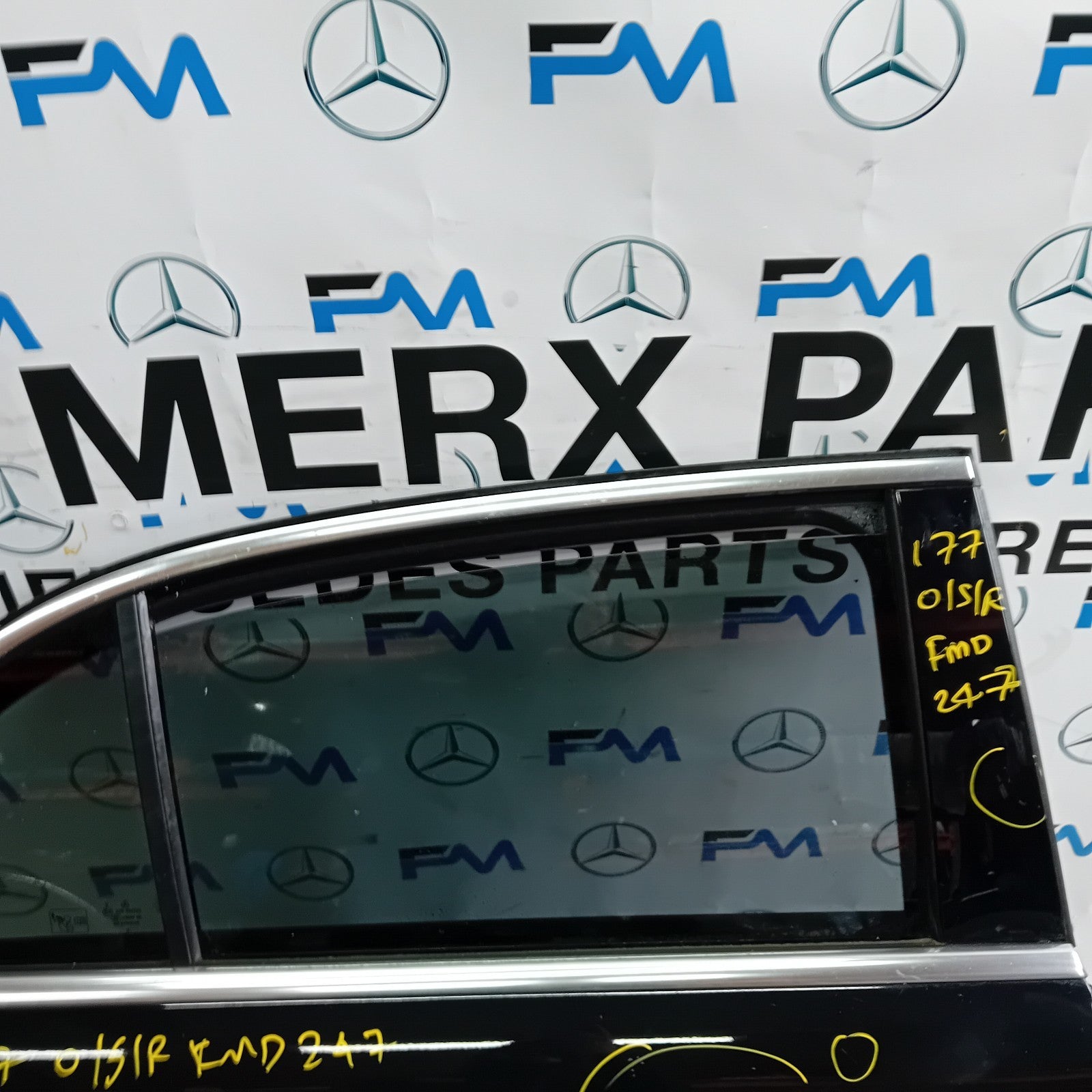 MERCEDES A-CLASS W177 DRIVER REAR DOOR OSR BLACK 2018 ON COMPLETE FMD247