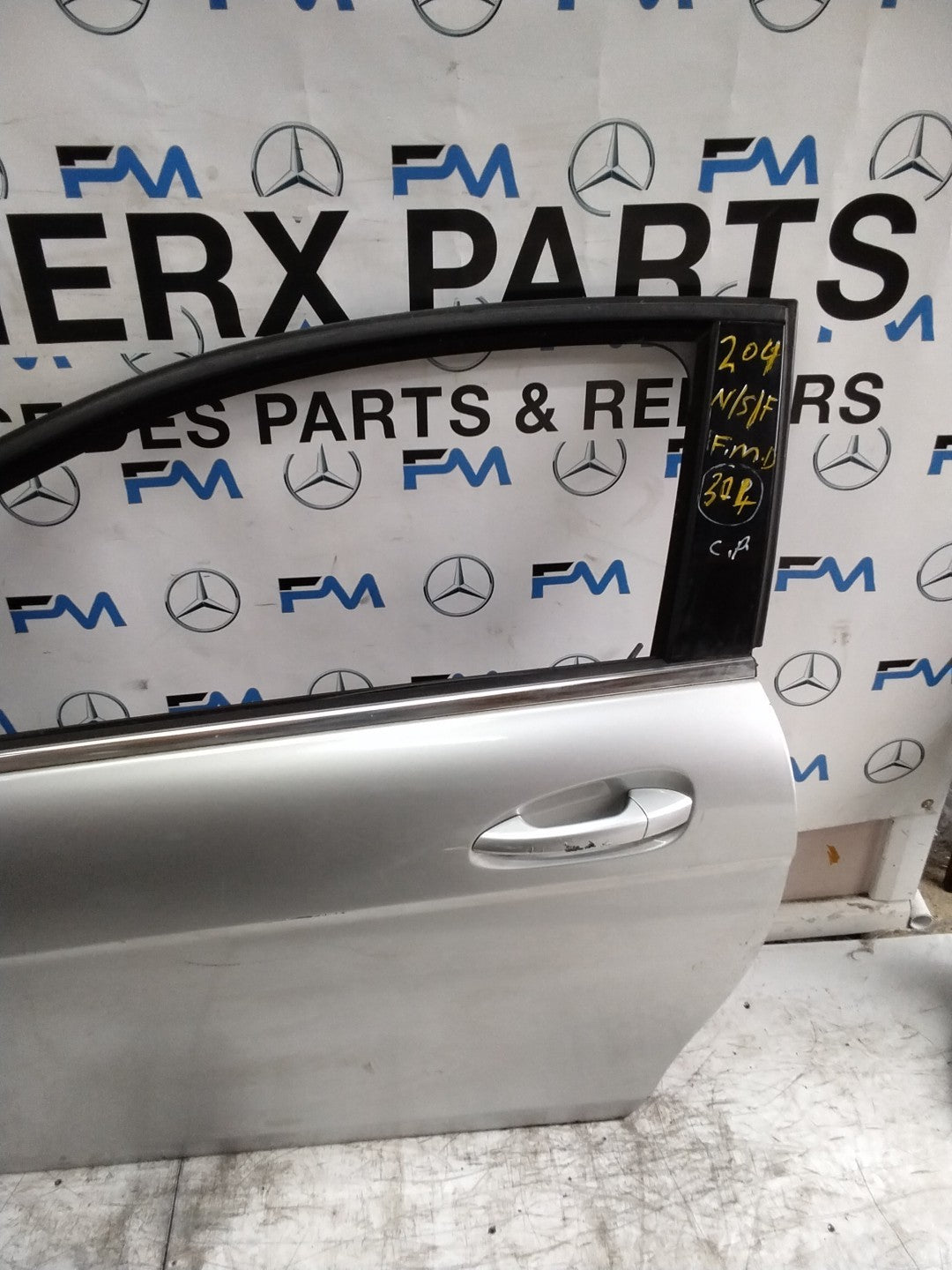 MERCEDES C-CLASS W204  PASSENGER FRONT DOOR NSF SILVER 2008-2014 FMD304