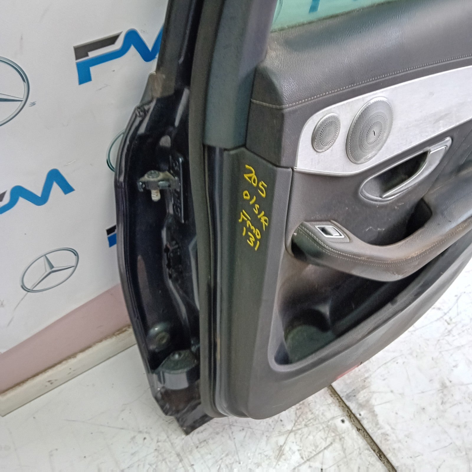 MERCEDES BENZ C-CLASS W205 DRIVER SIDE REAR DOOR O/S/R  GREY FMD131
