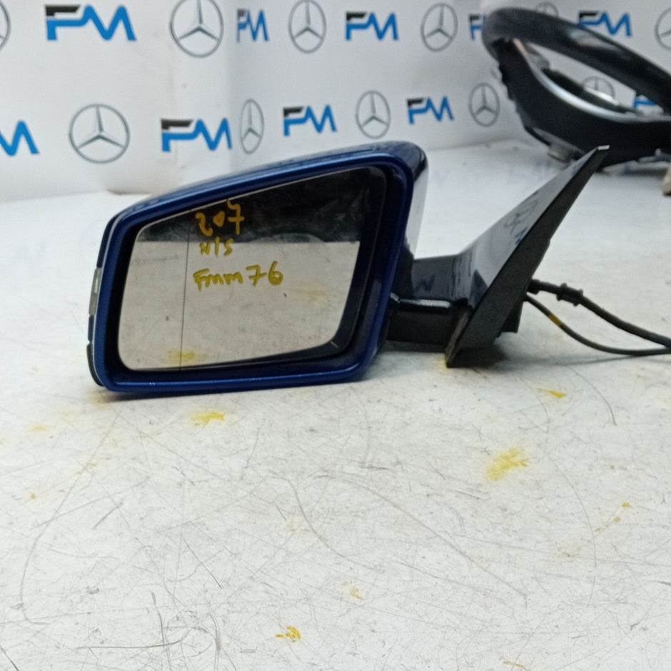 MERCEDES E-CLASS W207 PASSENGER WING MIRROR NS BLUE PL A2078103719 CAMERA FMM76