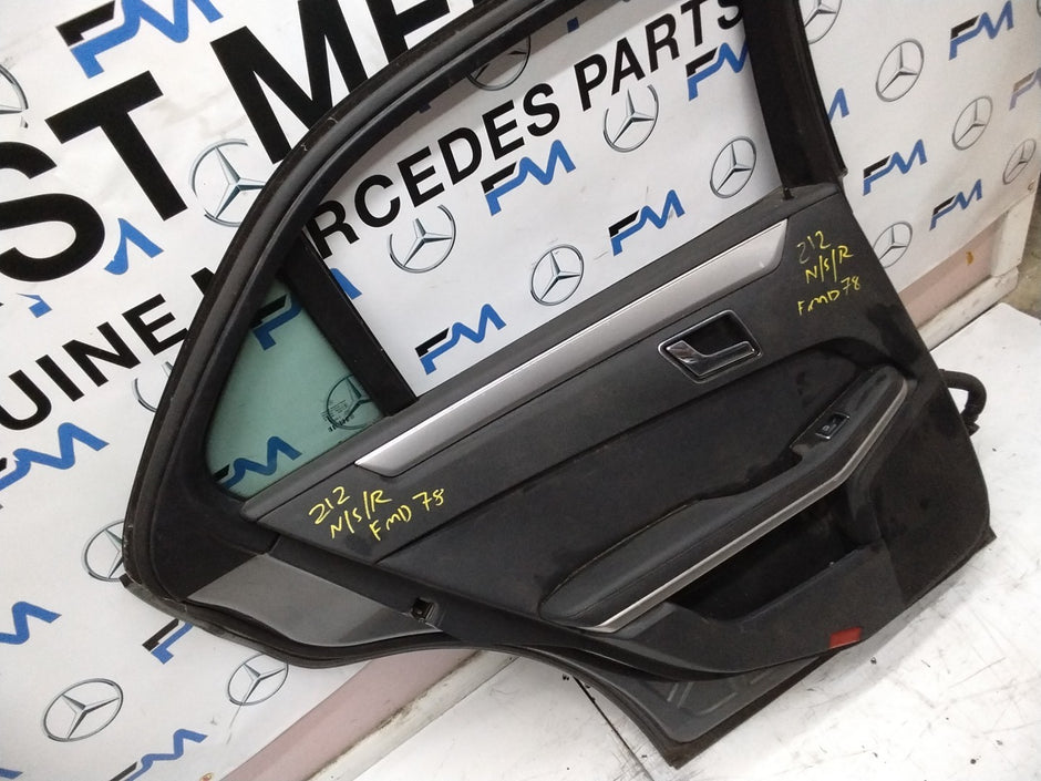 MERCEDES BENZ E-CLASS W212 PASSENGER SIDE REAR DOOR N/S/R COMPLETE SILVER FMD78