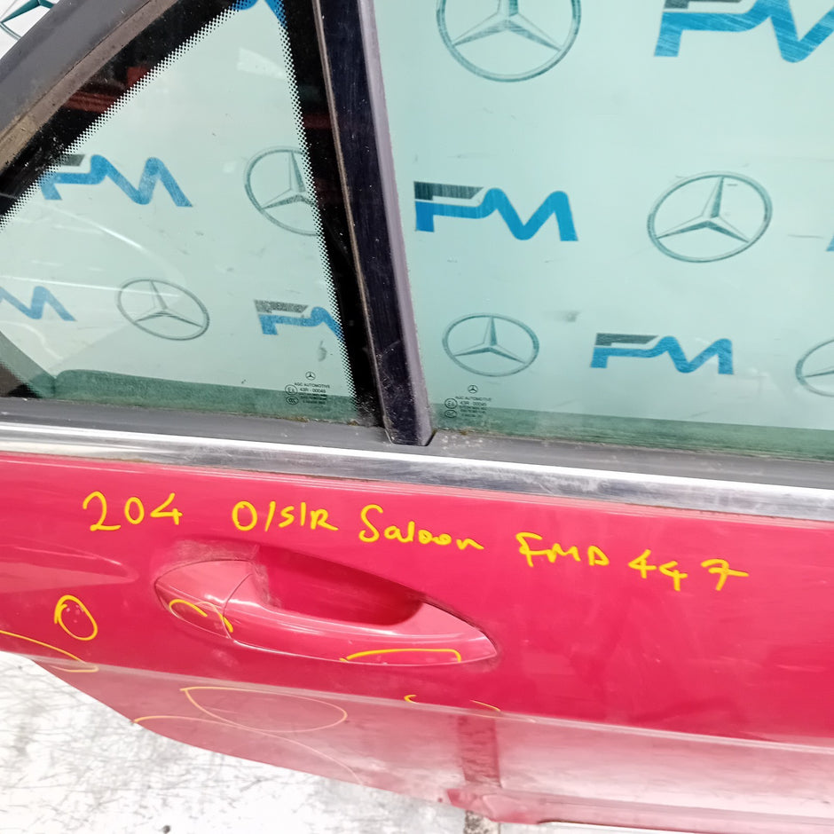MERCEDES C-CLASS W204 SLN DRIVER REAR DOOR OSR RED 2008-2014 COMPLETE FMD447