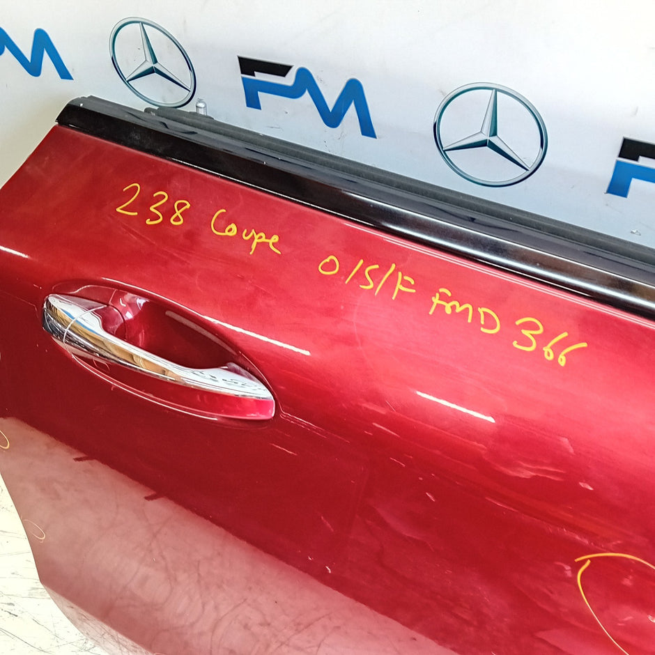 MERCEDES E-CLASS C238 CP DRIVER FRONT DOOR OSF 2016 ON RED COMPLETE FMD366