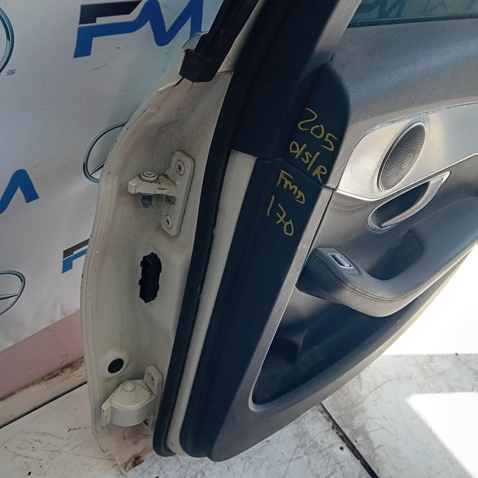 MERCEDES C-CLASS W205 COUP DRIVER REAR DOOR O/S/R WHITE 2014 ON COMPLETE FMD170