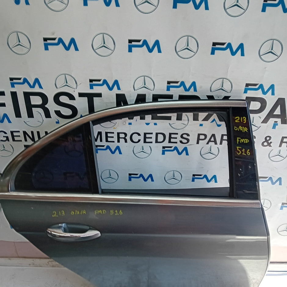 MERCEDES E-CLASS W213 DRIVER FRONT DOOR OSR 2016 ON GREY COMPLETE  FMD516