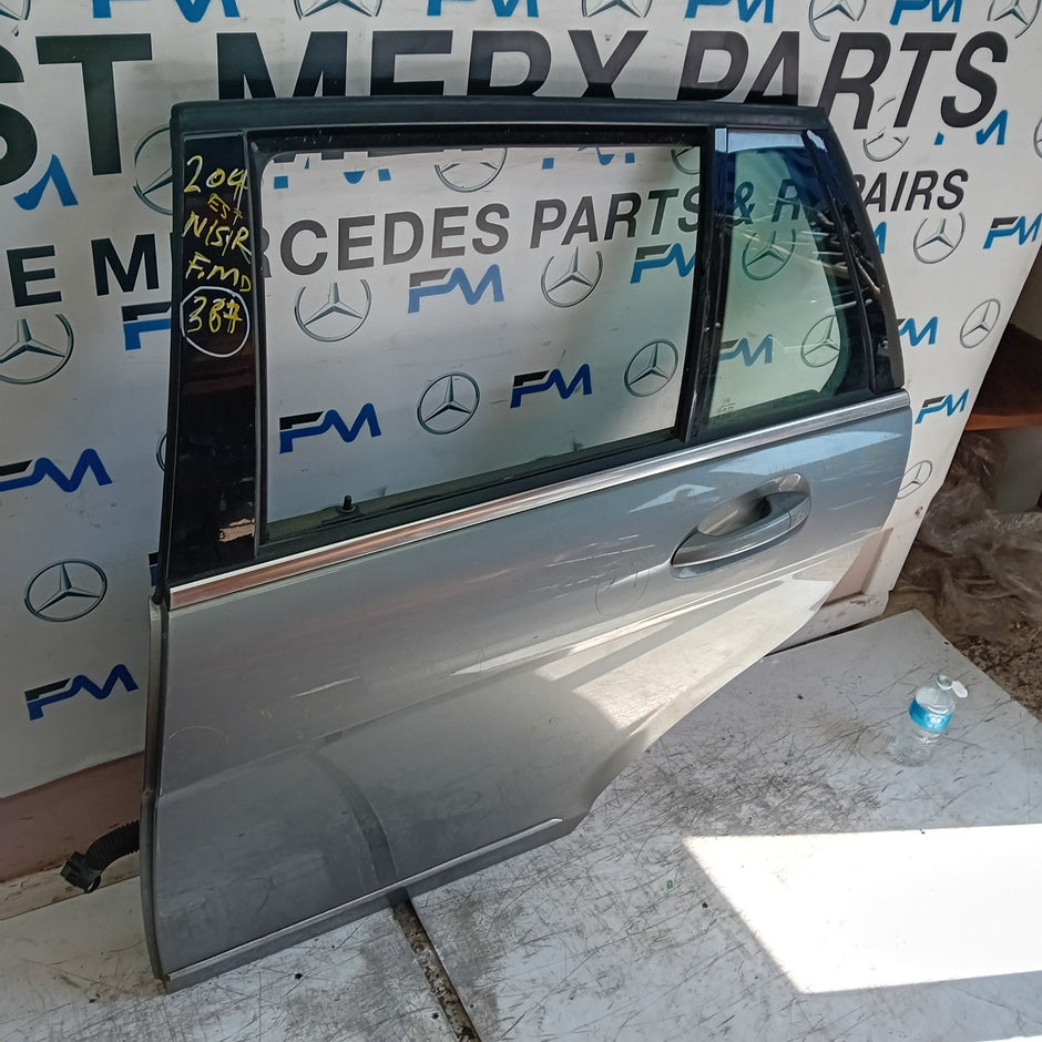 MERCEDES C-CLASS S204 EST PASSENGER REAR DOOR NSR 2014 ON SILVER COMPLETE FMD367