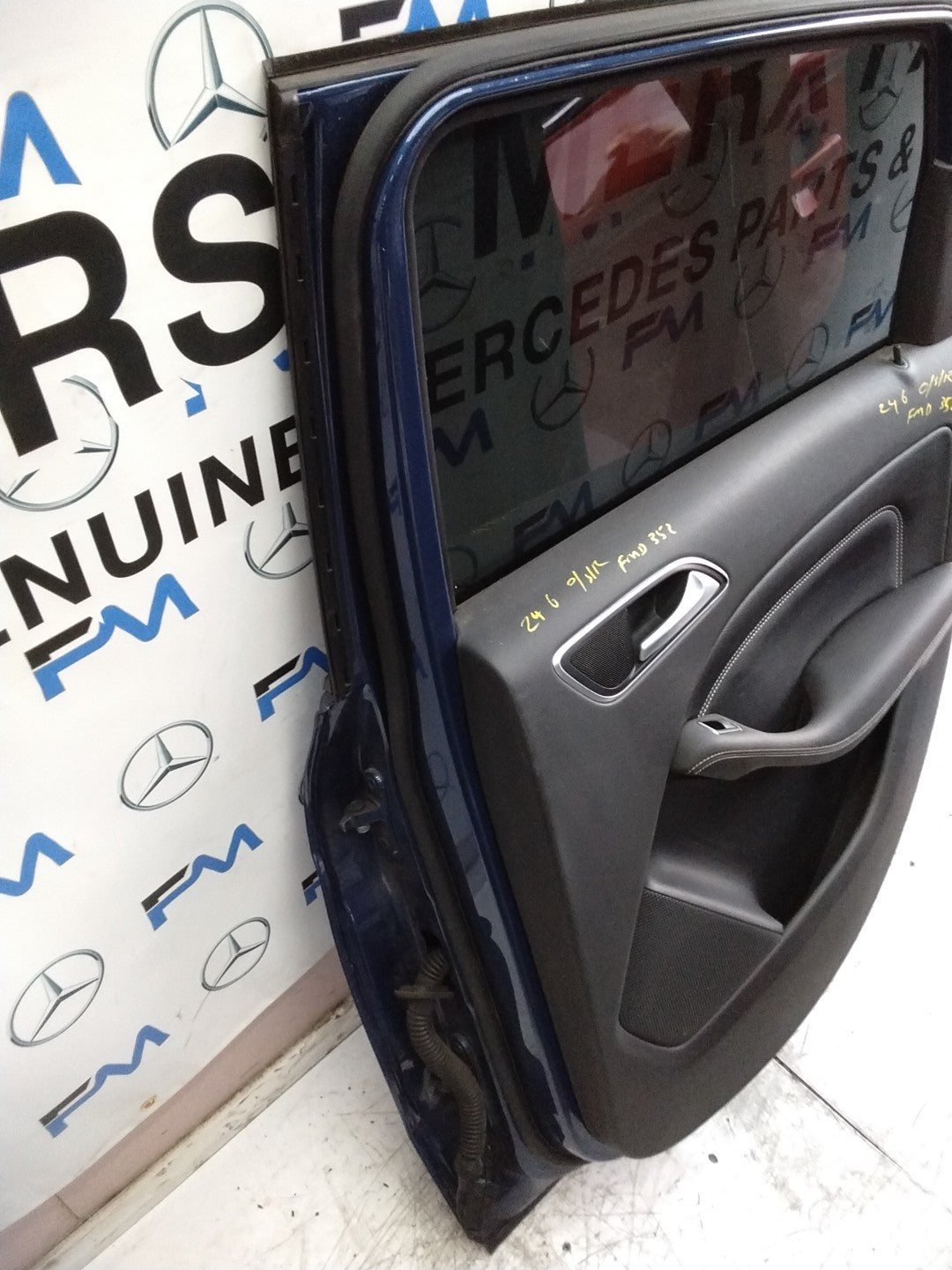 MERCEDES B-CLASS W246 DRIVER REAR DOOR OSR BLUE 2012-19 COMPLETE FMD352