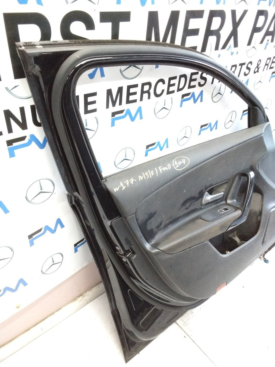 MERCEDES A-CLASS W177 PASSENGER SIDE FRONT DOOR N/S/F COMPLETE BLACK FMD104