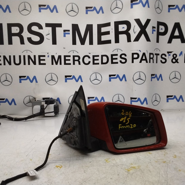 MERCEDES C-CLASS  W204 DRIVER SIDE WING MIRROR A2048107293 RED FMM20