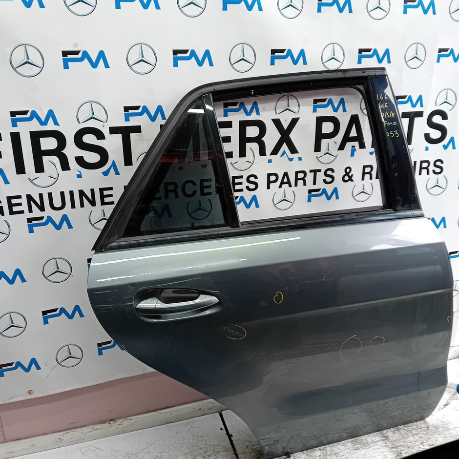 MERCEDES GLE W166 DRIVER REAR DOOR OSR GREY 2015-19 COMPLETE FMD253