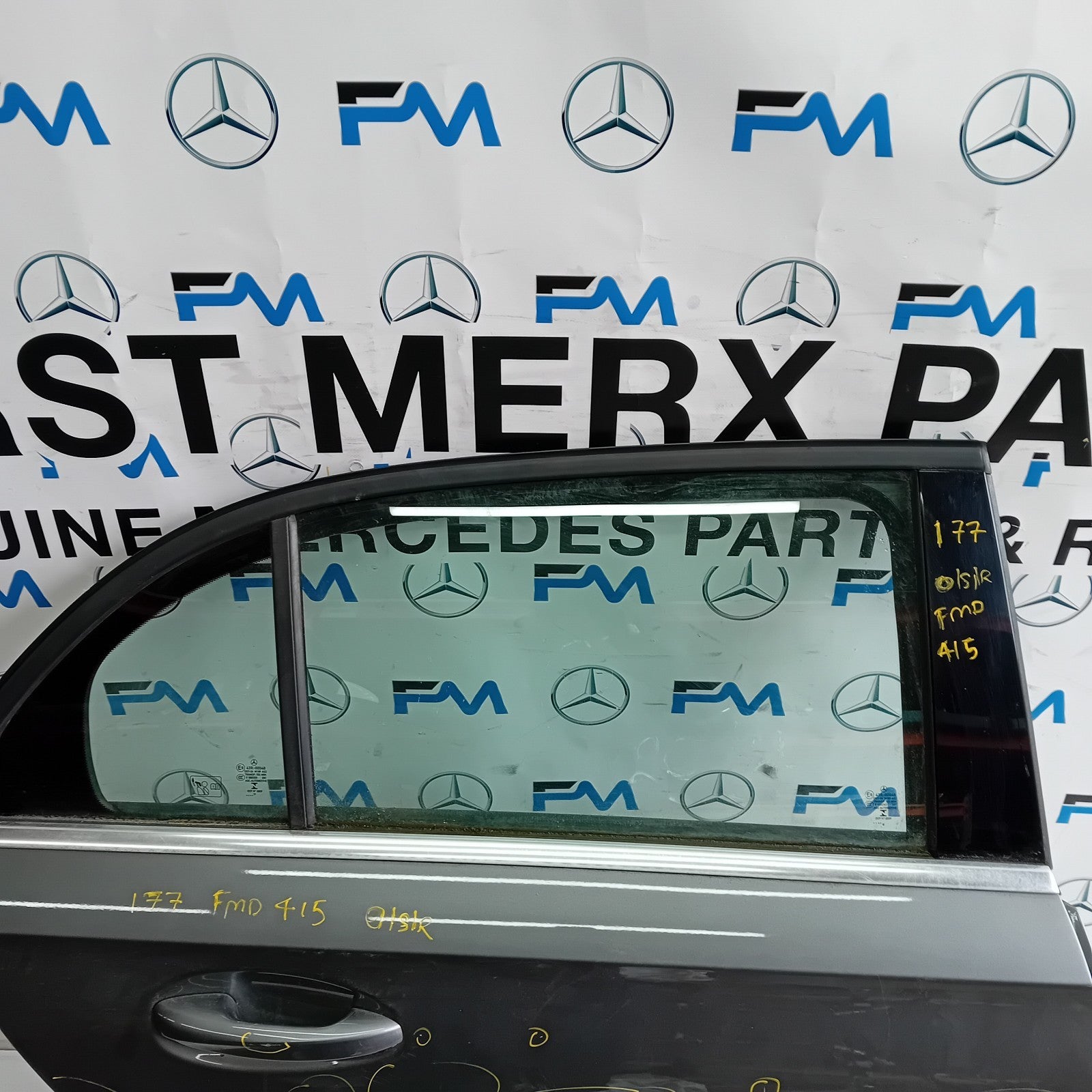 MERCEDES A-CLASS W177 DRIVER REAR DOOR OSR GREY COMPLETE 2018 ON FMD415