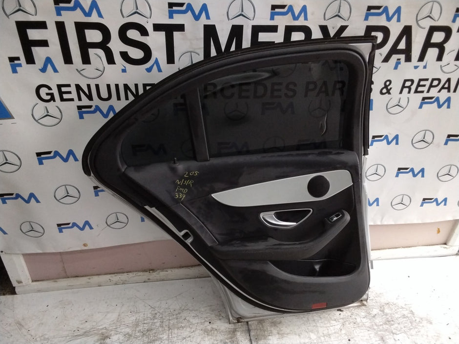 MERCEDES C-CLASS W205 SLN PASSENGER REAR DOOR NSR SILVER 2014 ON COMPLETE FMD339