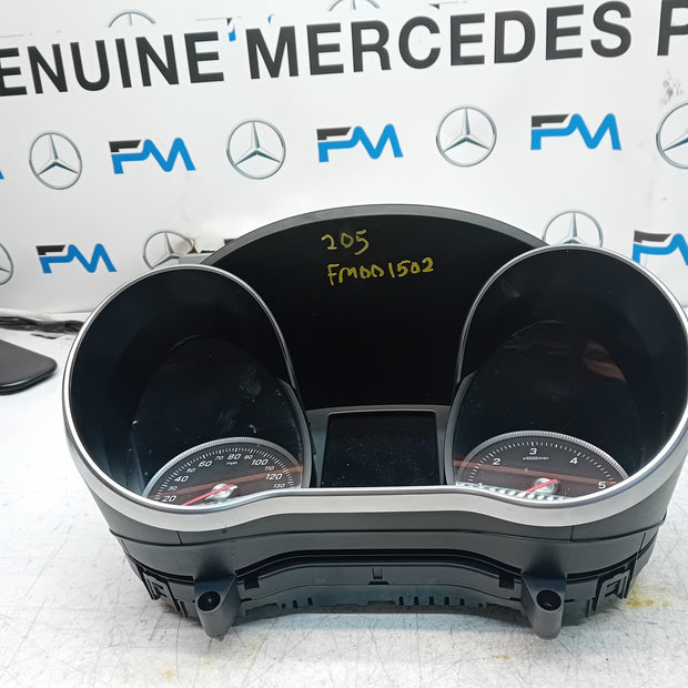 MERCEDES C-CLASS W205 SPEEDOMETER INSTRUMENT CLUSTER BLACK A2059003327 FM001502