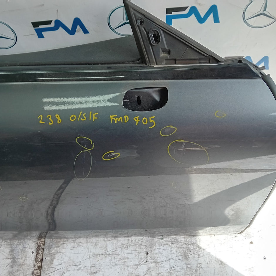 MERCEDES E-CLASS C238 CP DRIVER FRONT DOOR OSF 2016 ON GREY COMPLETE FMD405