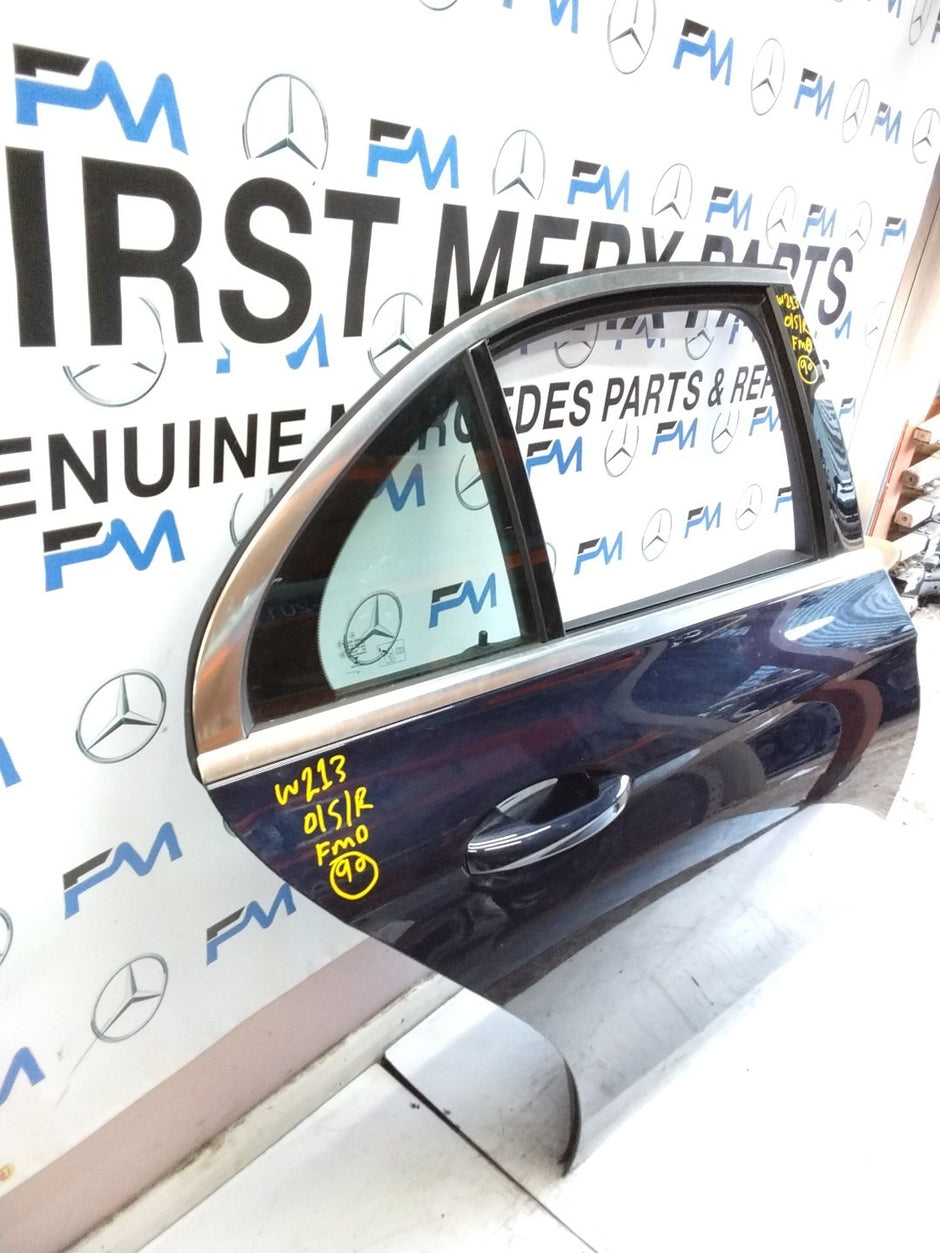 MERCEDES BENZ  E-CLASS W213 DRIVER SIDE REAR DOOR O/S/R COMPLETE BLUE FMD90
