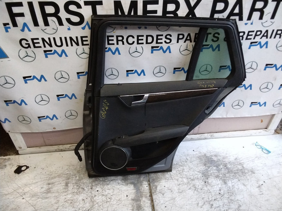 MERCEDES C-CLASS S204 EST DRIVER REAR DOOR OSR GREY 2008-14 FMD549