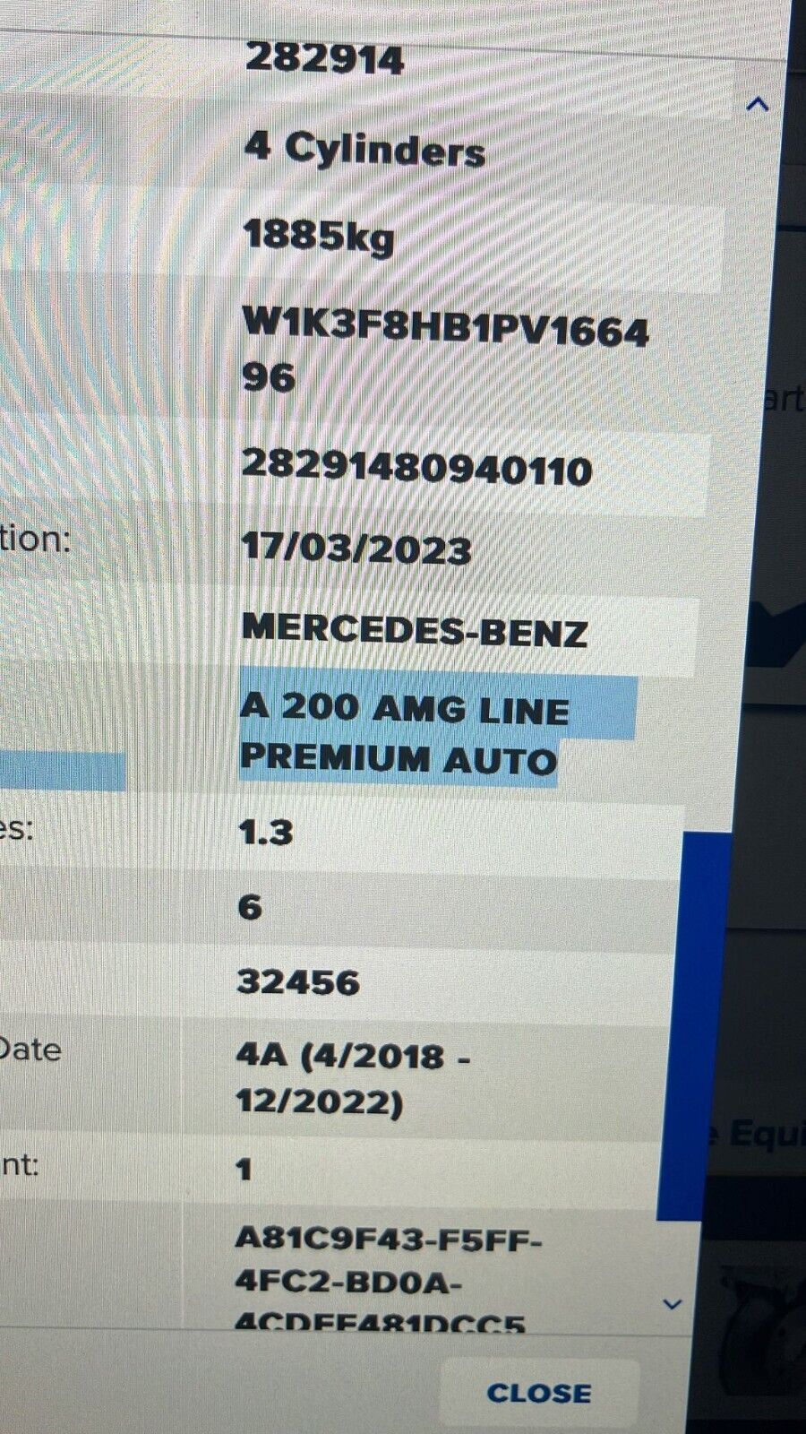 MERCEDES BENZ A-CLASS W177 BREAKING / AIR BAGS ( STEERING WHEEL, KNEE, ROOF )