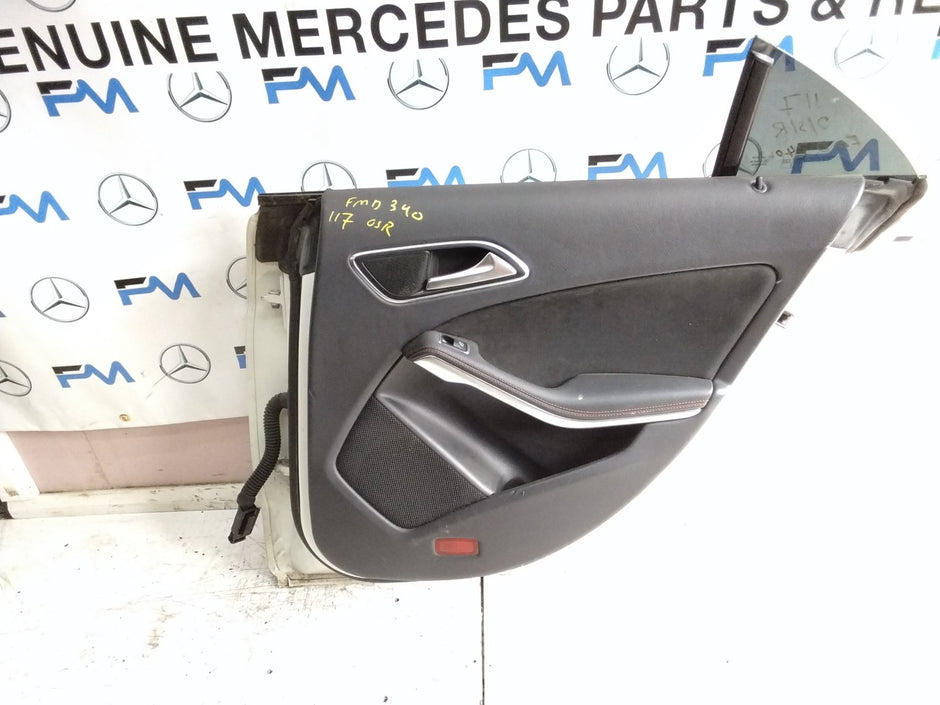 MERCEDES CLA W117 SLN DRIVER REAR DOOR OSR WHITE 2013-19 COMPLETE FMD340