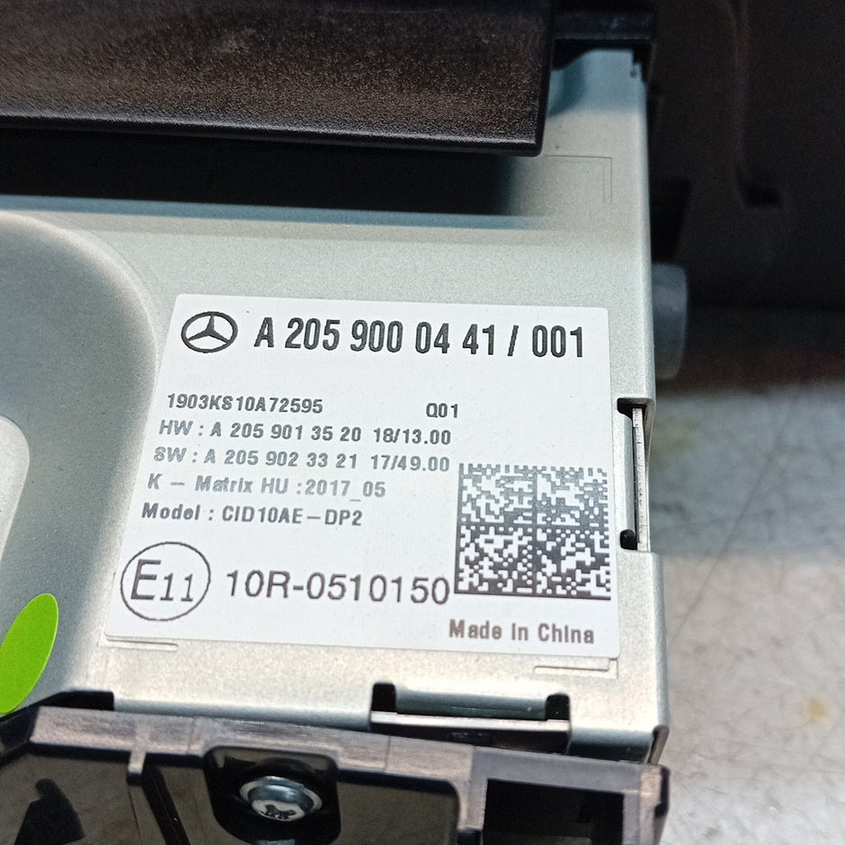 MERCEDES C-CLASS W205 DISPLAY SCREEN A2059000441 2014 ON FM001530