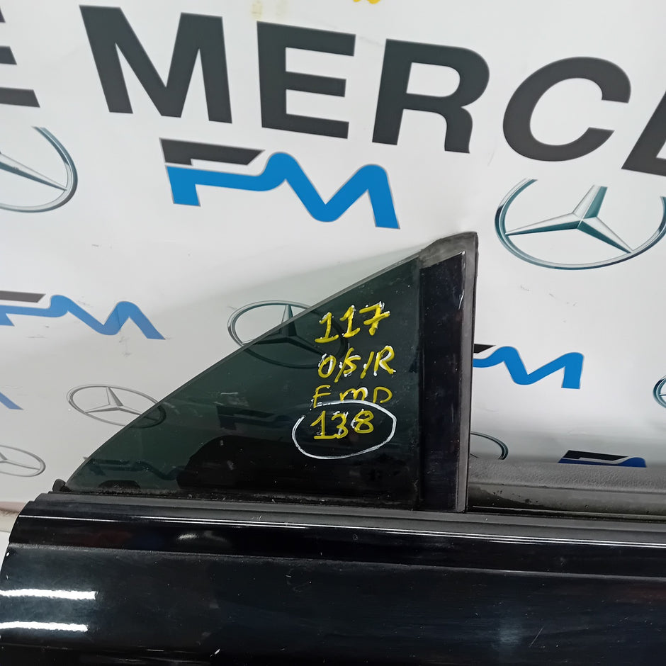 MERCEDES BENZ CLA W117 DRIVER SIDE REAR DOOR O/S/R BLACK COMPLETE FMD138