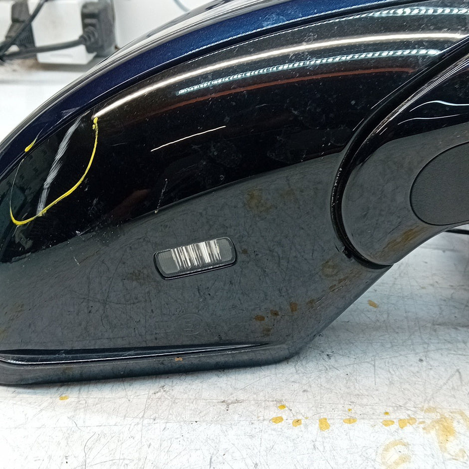 MERCEDES E-CLASS W213 DRIVER WING MIRROR OS BLUE 2016 BS PL A2138104000 FMM58 