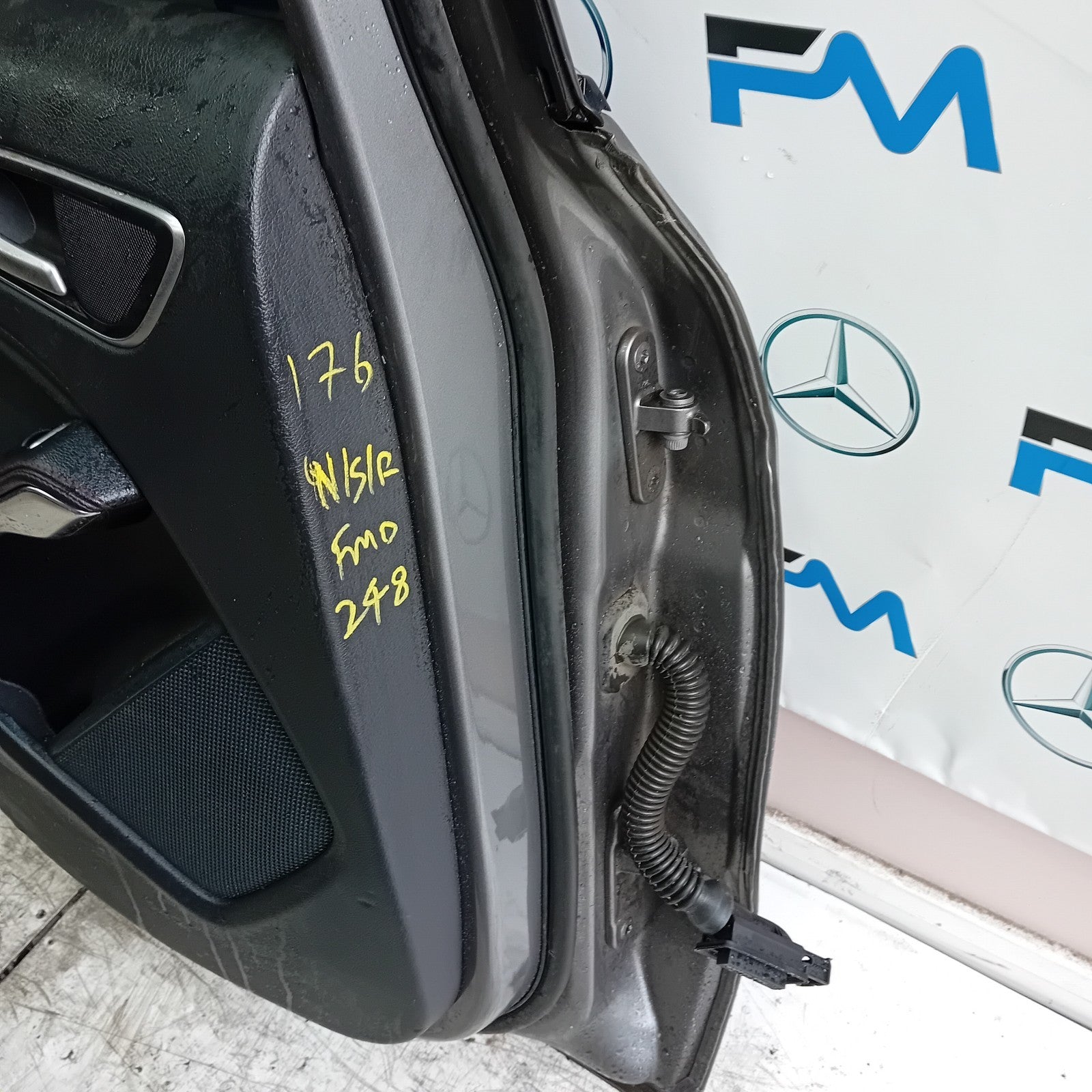 MERCEDES A-CLASS W176 PASSENGER REAR DOOR NSR GREY 2012-18 COMPLETE FMD248