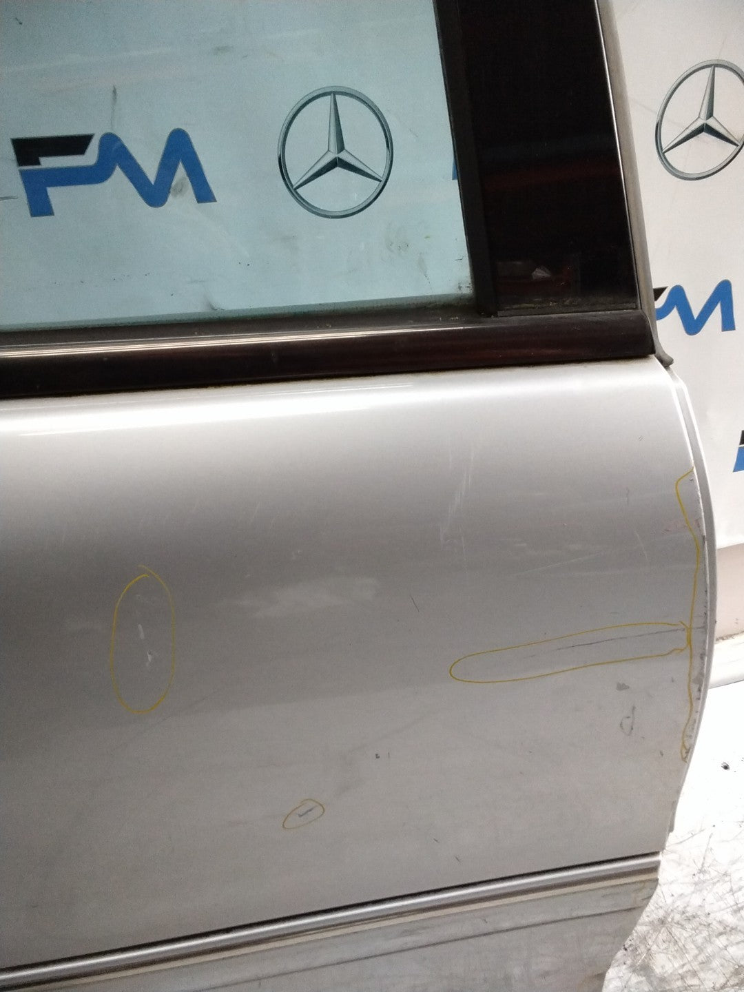 MERCEDES C-CLASS W203 DRIVER REAR DOOR OSR SILVER 2001-2004 COMPLETE FMD333
