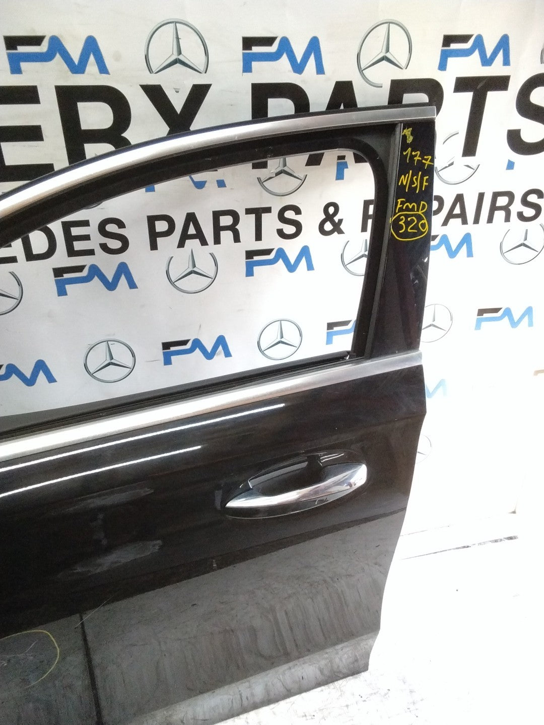MERCEDES A-CLASS W177 SLN PASSENGER FRON DOOR NSF BLACK 2018 ON COMPLETE FMD320