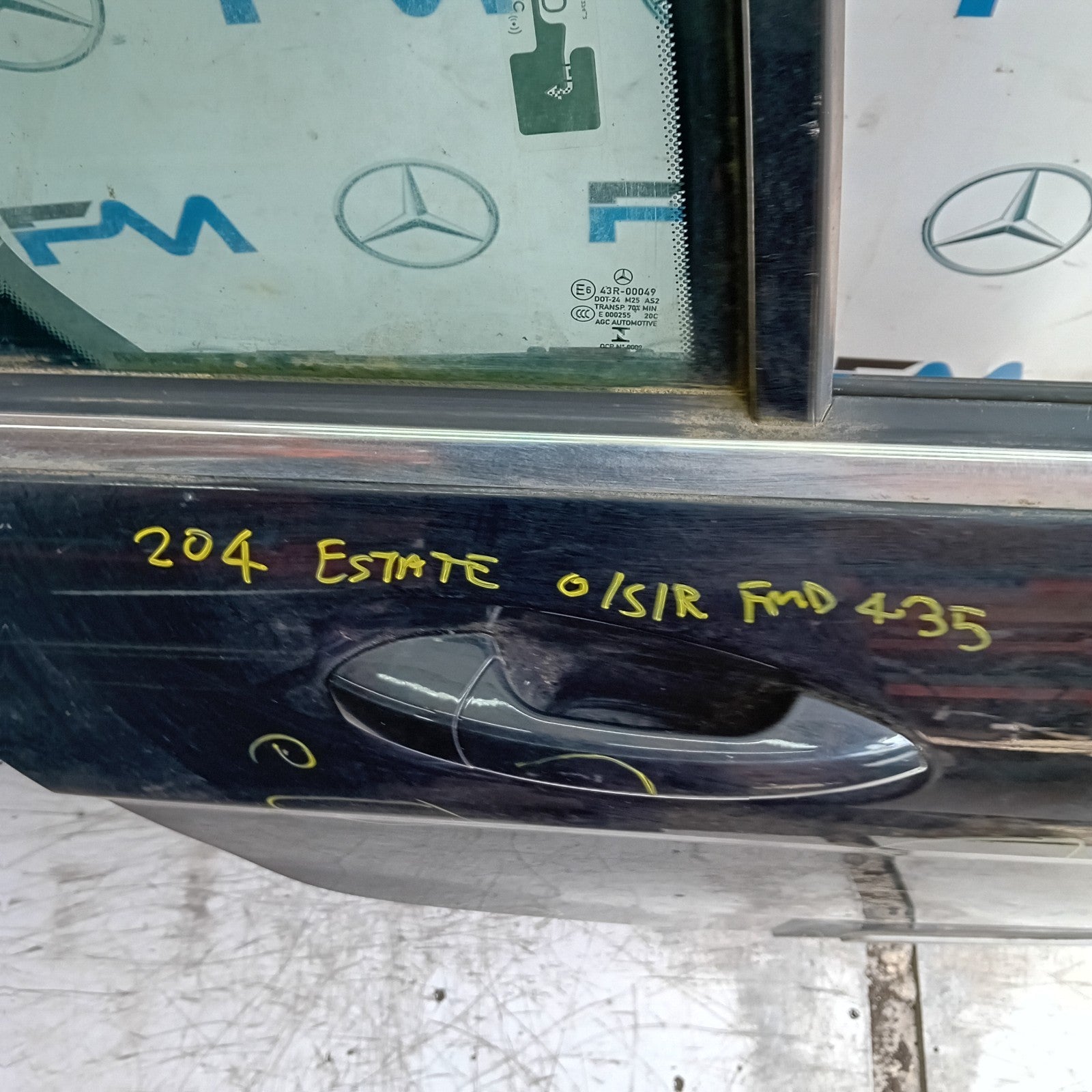 MERCEDES A-CLASS W177 PASSENGER REAR DOOR NSR GREY 2018 ON COMPLETE FMD434