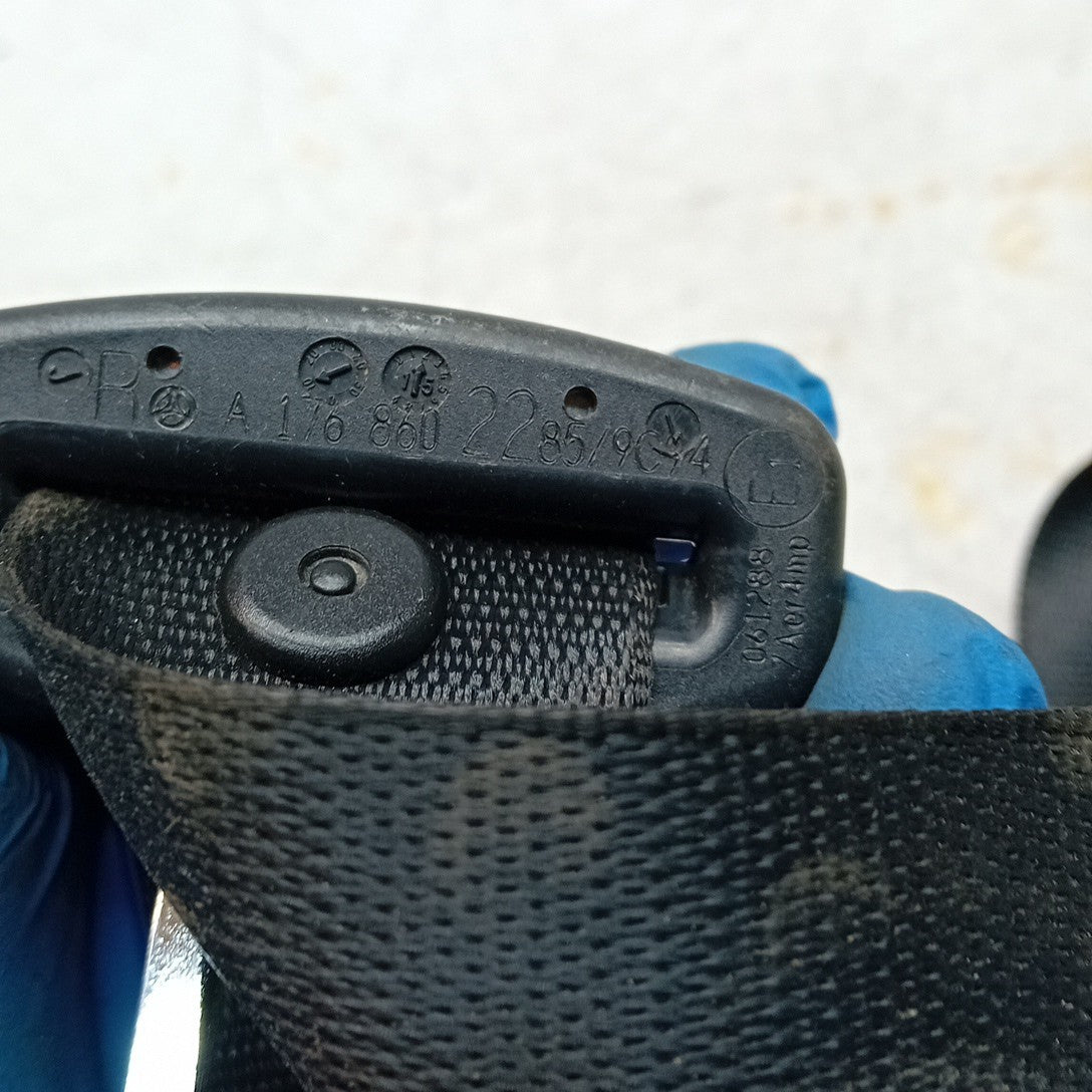MERCEDES BENZ A-CLASS W176 SEAT BELT REAR DRIVER A1768602285 BLACK 2016 FM001235