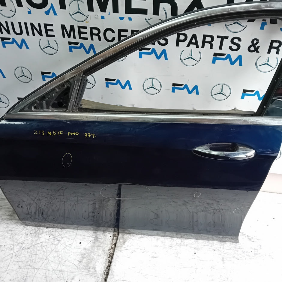 MERCEDES E-CLASS W213 SLN PASSENGER FRONT DOOR NSF BLUE 2016 ON COMPLETE FMD377