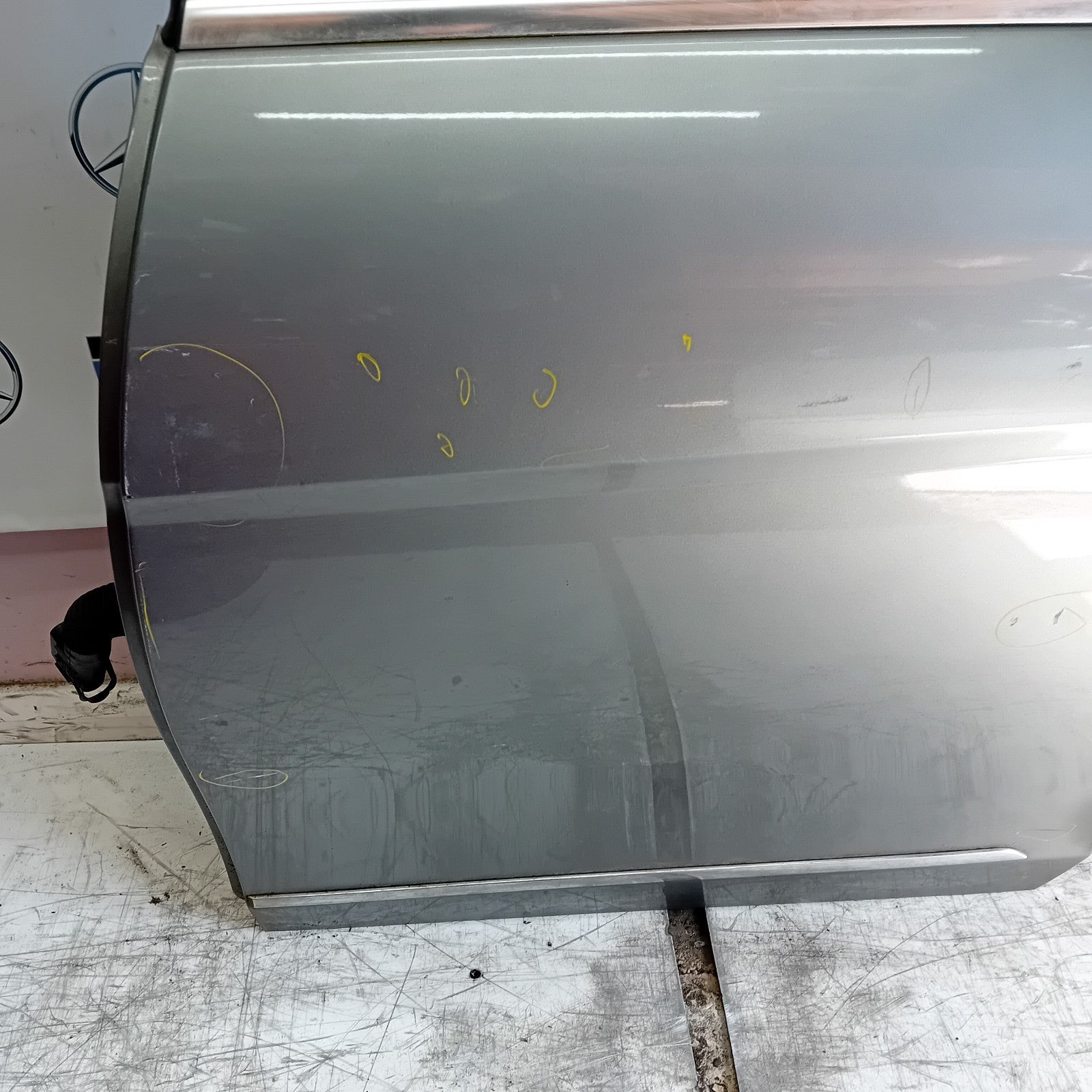 MERCEDES C-CLASS S204 EST PASSENGER REAR DOOR NSR 2014 ON SILVER COMPLETE FMD367