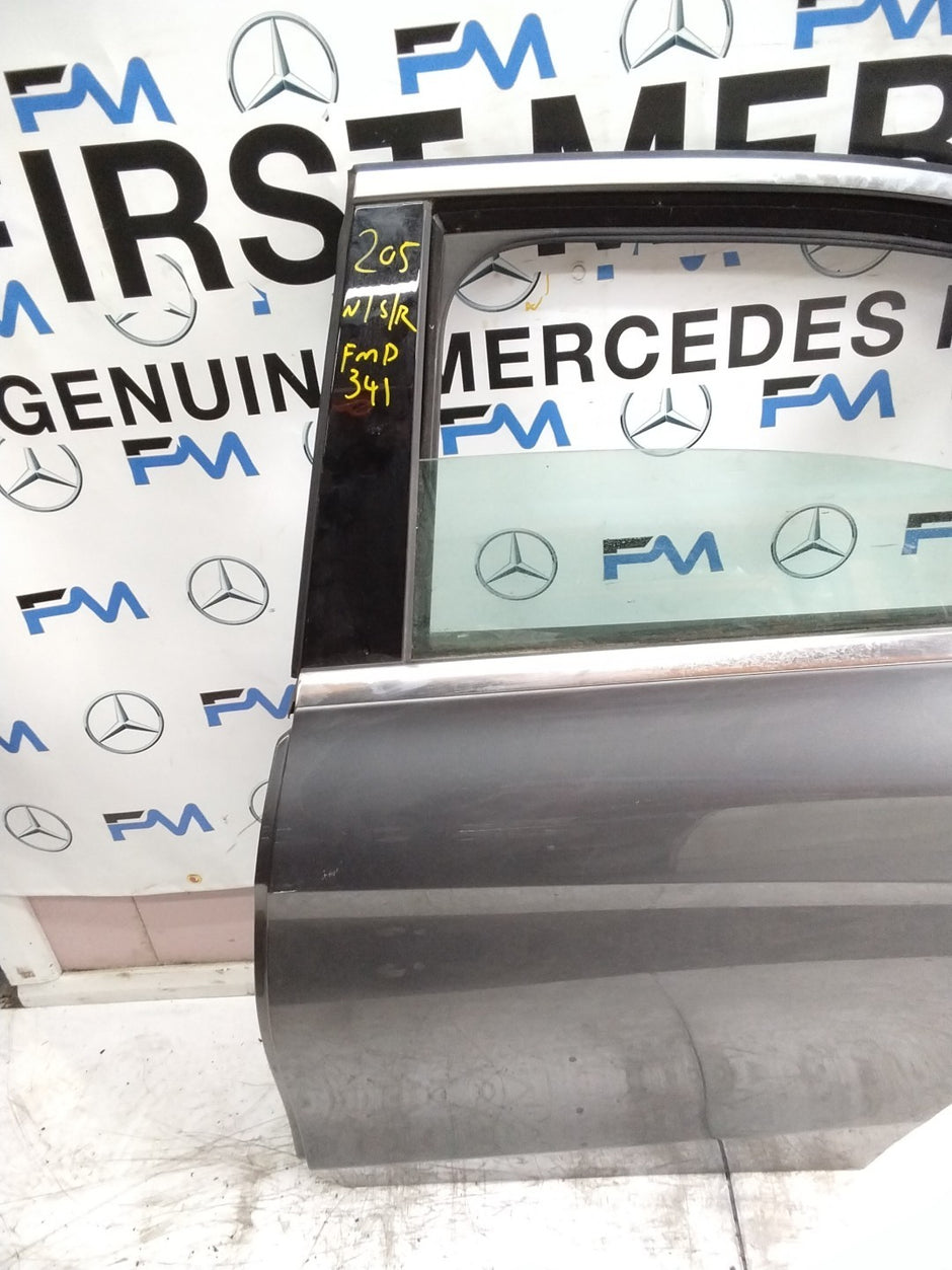 MERCEDES C-CLASS W205 SLN PASSENGER REAR DOOR NSR GREY 2014 ON COMPLETE FMD341