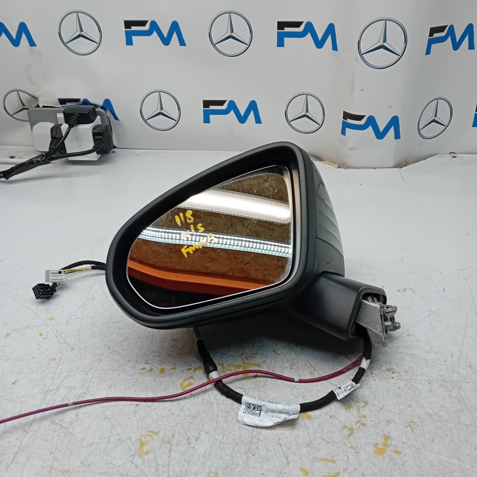 MERCEDES CLA 2019 W118 Passenger Side Wing Mirror A1188104703 BLACK  FMM3
