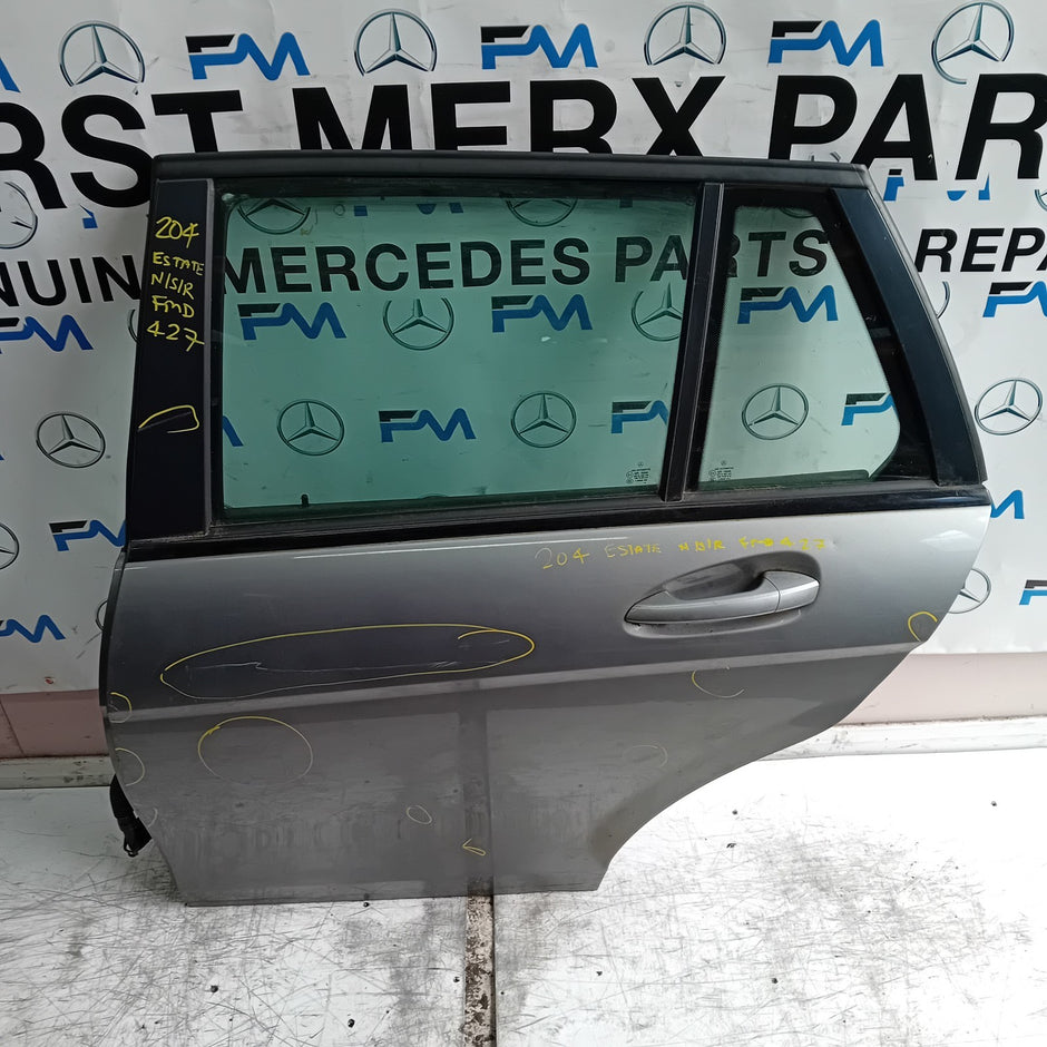 MERCEDES C-CLASS W204 EST PASSENGER REAR DOOR NSR GREY 2008-14 COMPLETE FMD427