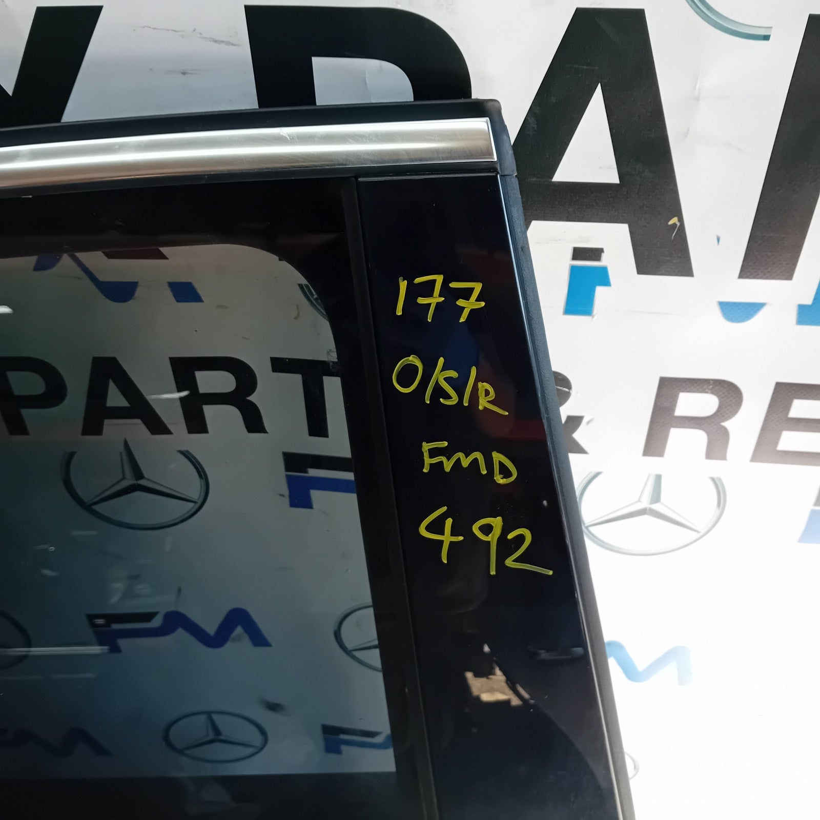 MERCEDES A-CLASS W177 DRIVER REAR DOOR OSR 2019 WHITE COMPLETE FMD492