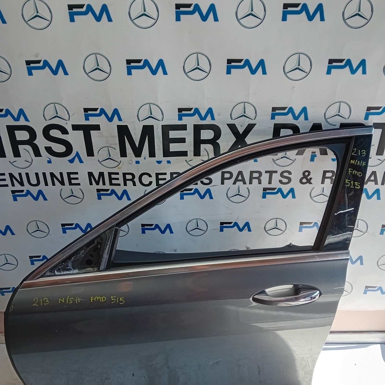 MERCEDES E-CLASS W213 DRIVER FRONT DOOR OSF 2016 ON GREY COMPLETE  FMD514