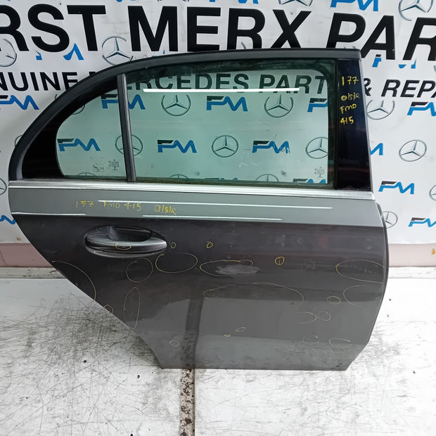 MERCEDES A-CLASS W177 DRIVER REAR DOOR OSR GREY COMPLETE 2018 ON FMD415