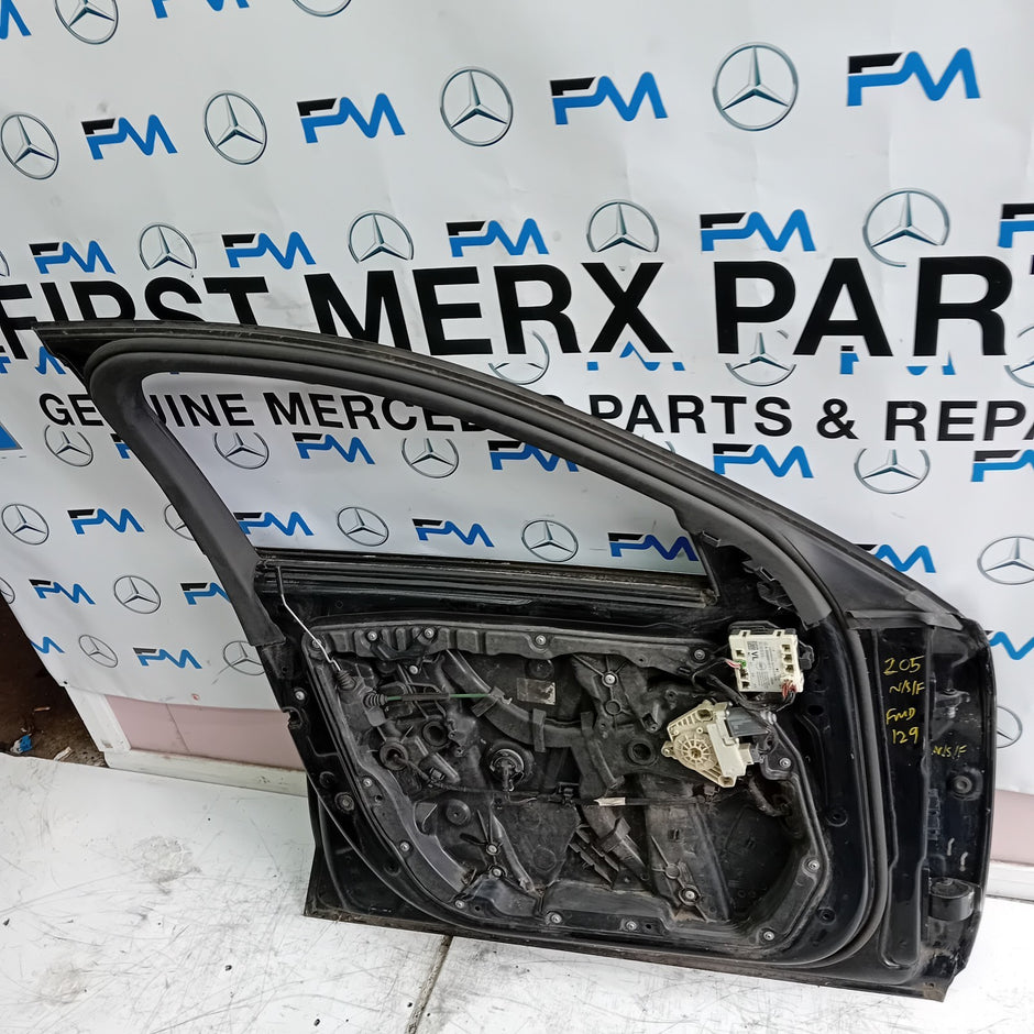 MERCEDES BENZ C-CLASS W205 PASSENGER SIDE FRONT DOOR N/S/F  BLACK FMD129