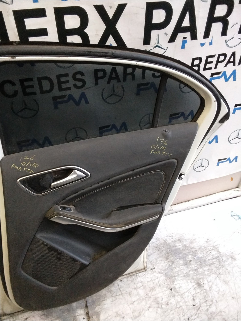 MERCEDES BENZ  A-CLASS W176  DRIVER REAR DOOR OSR WHITE 2012-2018 FMD555