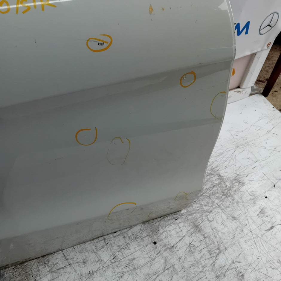 MERCEDES BENZ CLA W117 DRIVER REAR DOOR OSR 2013-19 WHITE COMPLETE FMD411