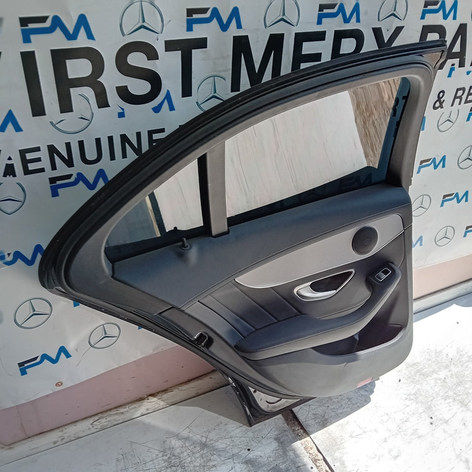MERCEDES C-CLASS W205 SLN PASSENGER REAR DOOR NSR BLACK 2014 ON COMPLETE FMD428