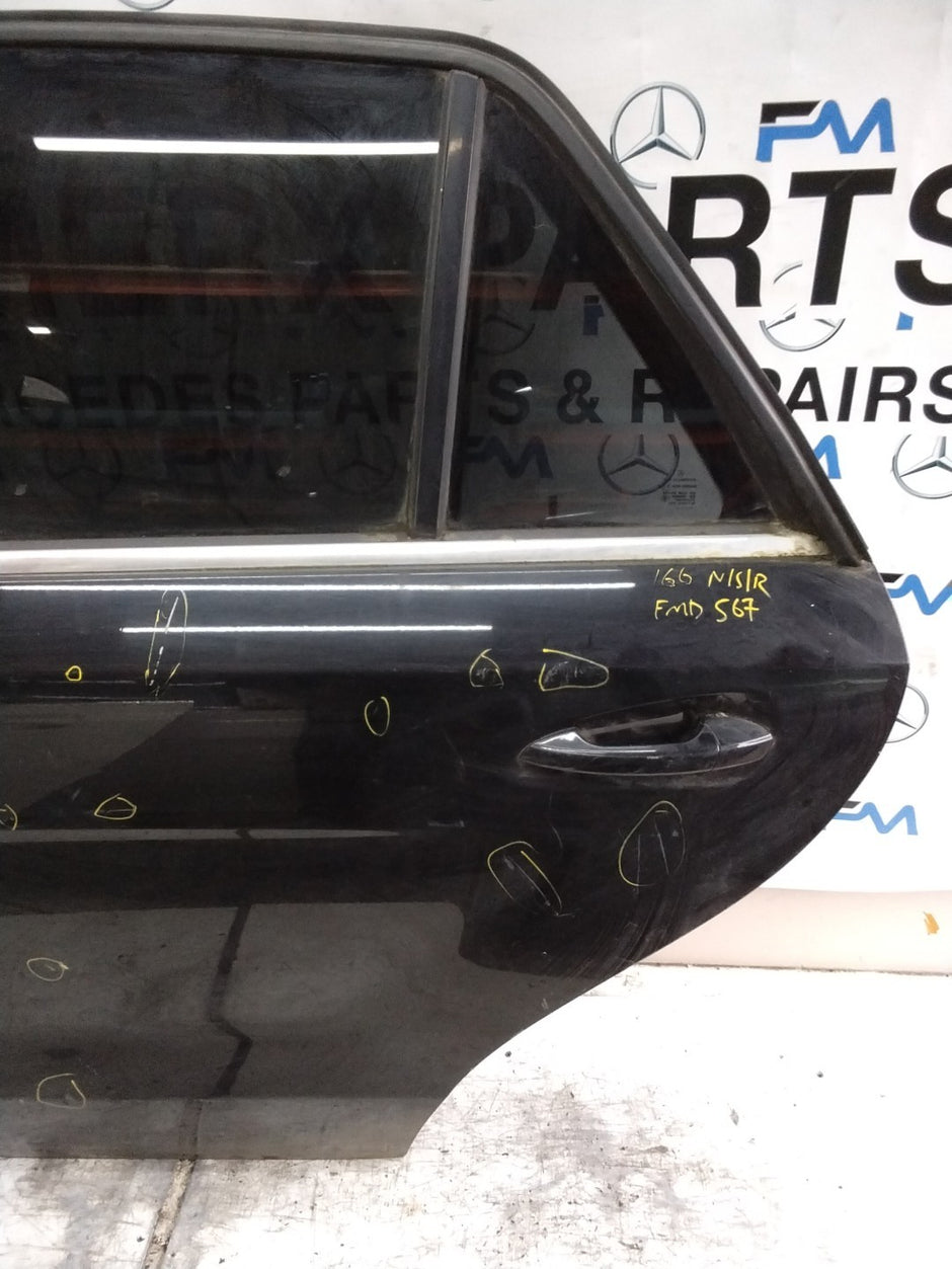 MERCEDES BENZ  M-CLASS W166  PASSENGER REAR DOOR NSR  BLACK 2011-15  FMD567