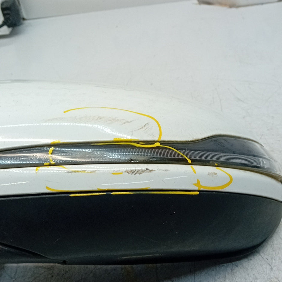 MERCEDES C-CLASS W205 PASSENGER WING MIRROR NS WHITE 2014 PL A2058101916 FMM60