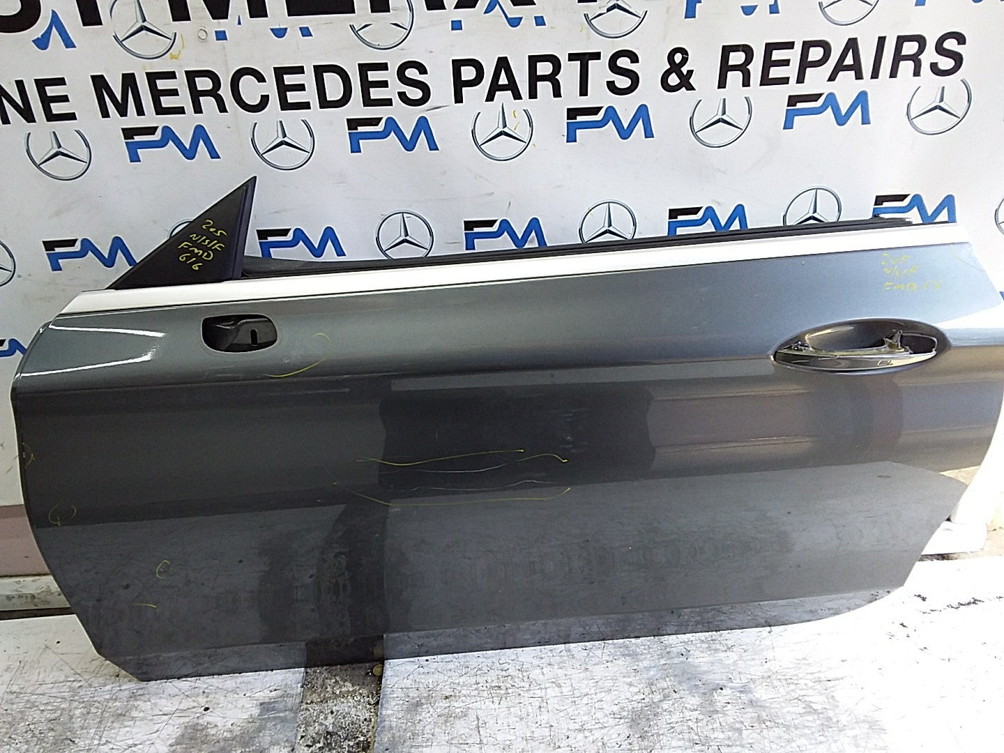 MERCEDES C-CLS C205 COUPE PASSENGER FRONT DOOR NSF GREY 2016 ONW COMPLETE FMD616