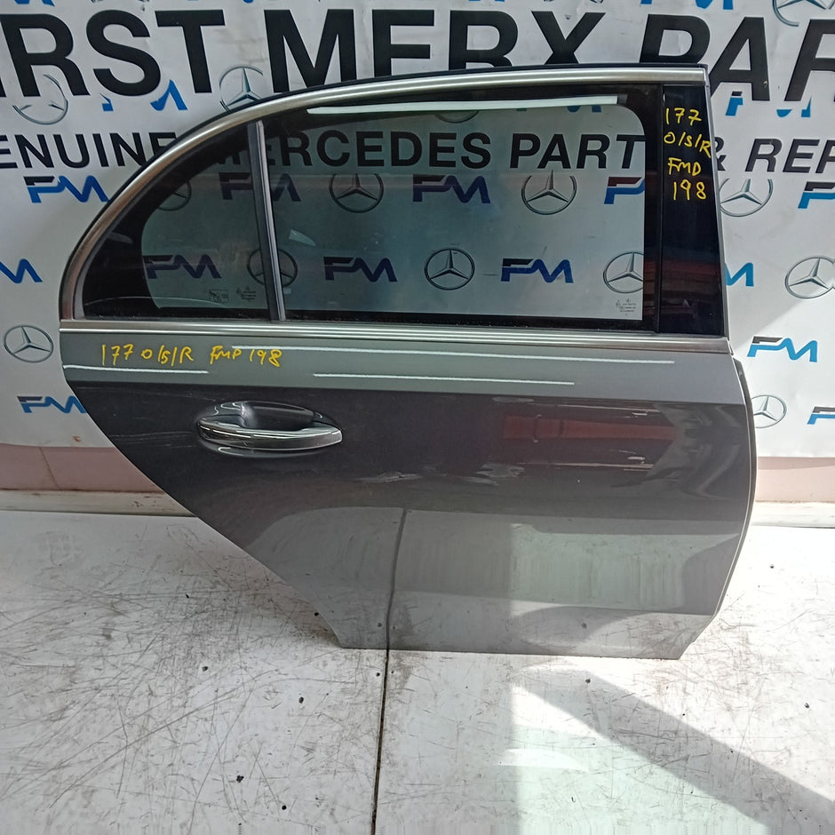 MERCEDES BENZ A-CLASS W177 DRIVER REAR DOOR OSR GREY 2018 ON COMPLETE FMD198