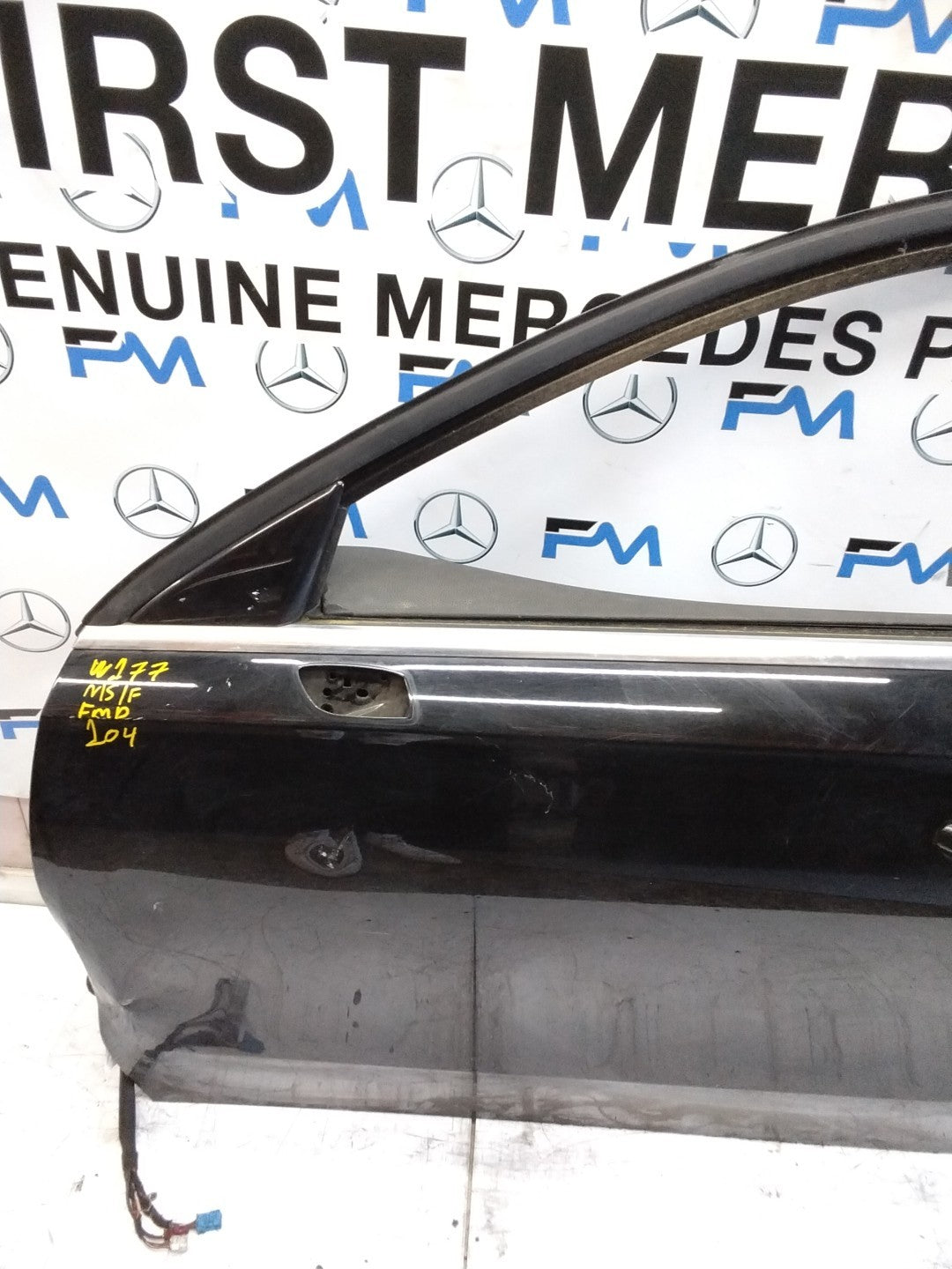 MERCEDES A-CLASS W177 PASSENGER SIDE FRONT DOOR N/S/F COMPLETE BLACK FMD104