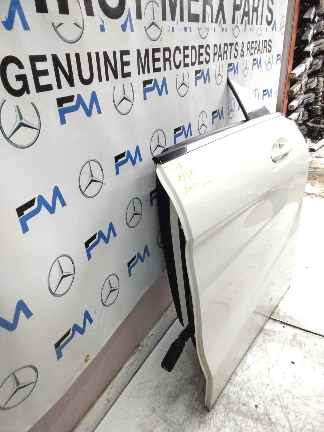 MERCEDES CLA W117 PASSENGER REAR DOOR NSR WHITE 2013-19 COMPLETE FMD300